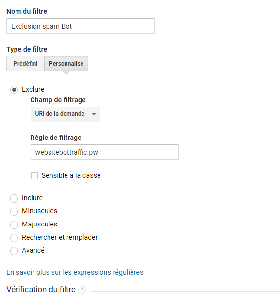 filtre site référent spam google analytics